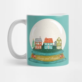 Merry Christmas Snow Globe Mug